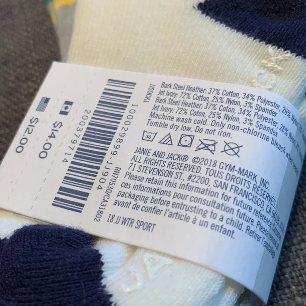 Janie and Jack Baby Boy Bundle 4 Pair of Socks